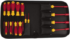 Wiha - 15 Piece 1/4 to 1/2" Insulated Nutdriver Set - Cushion Grip Handle - Eagle Tool & Supply