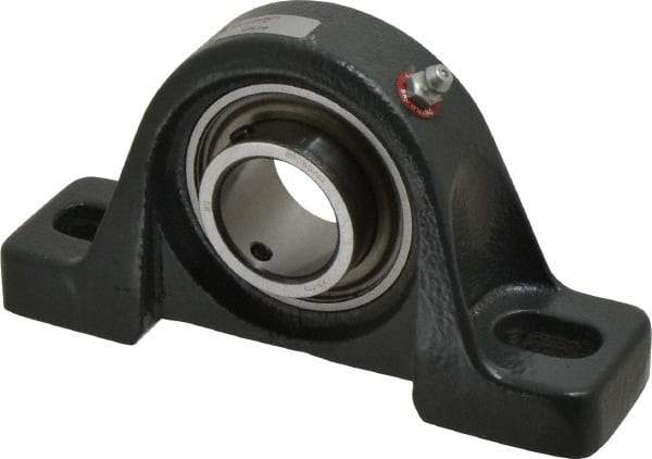 Browning - 1-3/16" ID, 6-3/16" OAL x 3-9/32" OAH Pillow Block - 2,567 Lb Static Cap, 4,381 Lb Dyn Cap, 4-23/32" Btw Mnt Hole Ctrs, 1-11/16" Base-to-Ctr Ht, Cast Iron - Eagle Tool & Supply