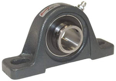 Browning - 5/8" ID, 4-7/8" OAL x 2-3/32" OAH Pillow Block - 1,444 Lb Static Cap, 2,611 Lb Dyn Cap, 3-5/8" Btw Mnt Hole Ctrs, 1-1/16" Base-to-Ctr Ht, Cast Iron - Eagle Tool & Supply