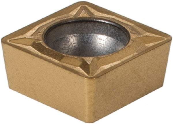 Seco - SCMT32.52 MF2 Grade CP500 Carbide Turning Insert - TiAlN/TiN Finish, 90° Square, 3/8" Inscr Circle, 5/32" Thick, 1/32" Corner Radius - Eagle Tool & Supply