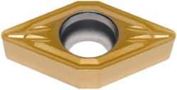 Seco - DCMT21.50.5 MF2 Grade CP500 Carbide Turning Insert - TiAlN/TiN Finish, 55° Diamond, 1/4" Inscr Circle, 3/32" Thick, 0.0078" Corner Radius - Eagle Tool & Supply