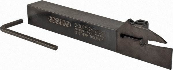 Seco - CFZL, Left Hand Cut, 3/4" Shank Height x 3/4" Shank Width, Indexable Turning Toolholder - 6" OAL, LC.. 2802.. Insert Compatibility, Series Multi-Directional Turning (MDT) - Eagle Tool & Supply