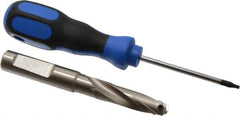Guhring - 29/64 to 0.472" Diam, 38.1mm Max Depth, 1/2" Shank Diam, 56mm Flute, Replaceable Tip Drill - HT 800 WP Insert, Series 4107 - Eagle Tool & Supply