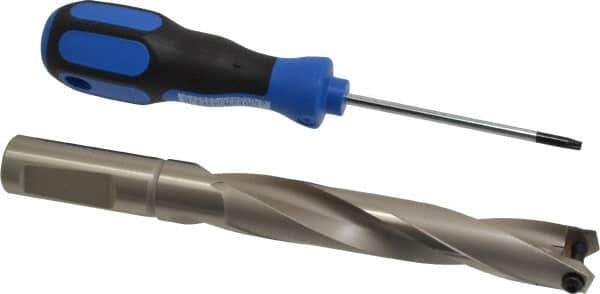 Guhring - 0.787 to 0.807" Diam, 106.3mm Max Depth, 19.05mm Shank Diam, 189mm OAL, Replaceable Tip Drill - HT 800 WP Insert, Series 4108 - Eagle Tool & Supply
