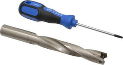 Guhring - 3/4 to 0.767" Diam, 101.1mm Max Depth, 19.05mm Shank Diam, 182mm OAL, Replaceable Tip Drill - HT 800 WP Insert, Series 4108 - Eagle Tool & Supply