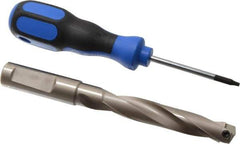 Guhring - 14.99mm Diam, 77.8mm Max Depth, 16mm Shank Diam, 150mm OAL, Replaceable Tip Drill - HT 800 WP Insert, Series 4108 - Eagle Tool & Supply