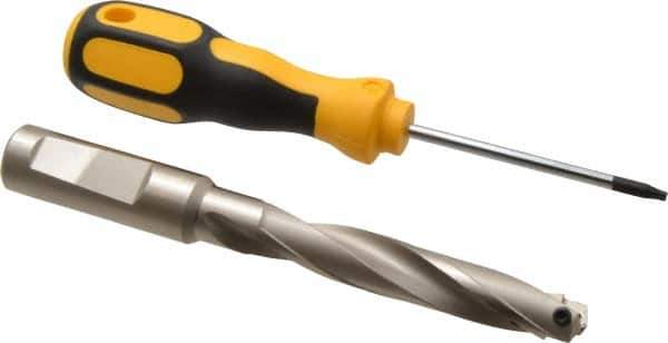 Guhring - 0.512 to 17/32" Diam, 69.9mm Max Depth, 15.88mm Shank Diam, 137mm OAL, Replaceable Tip Drill - HT 800 WP Insert, Series 4108 - Eagle Tool & Supply