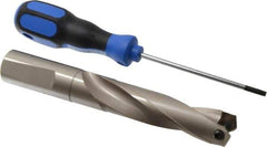 Guhring - 0.984 to 1" Diam, 81.3mm Max Depth, 1" Shank Diam, 120mm Flute, Replaceable Tip Drill - HT 800 WP Insert, Series 4107 - Eagle Tool & Supply