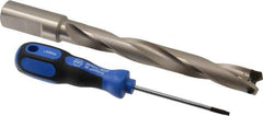 Guhring - 20.5 to 20.99mm Diam, 151mm Max Depth, 1" Shank Diam, 183mm Flute, 243mm OAL, Replaceable Tip Drill - HT 800 WP Insert, Series 4109 - Eagle Tool & Supply