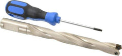 Guhring - 19 to 19.49mm Diam, 140.1mm Max Depth, 20mm Shank Diam, 169mm Flute, 221mm OAL, Replaceable Tip Drill - HT 800 WP Insert, Series 4109 - Eagle Tool & Supply
