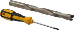 Guhring - 19 to 19.49mm Diam, 140.1mm Max Depth, 3/4" Shank Diam, 169mm Flute, 221mm OAL, Replaceable Tip Drill - HT 800 WP Insert, Series 4109 - Eagle Tool & Supply