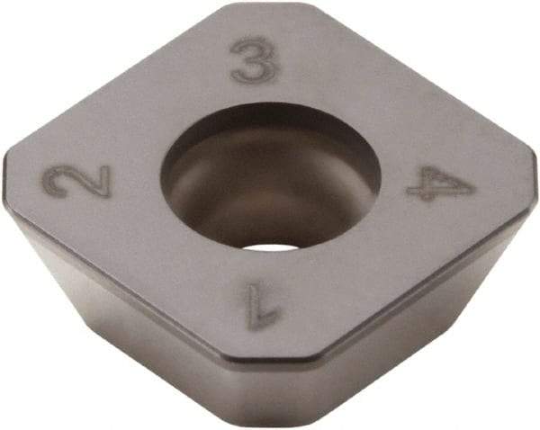 Seco - SEEX09T3 LF Grade CBN200 PCBN Milling Insert - Uncoated, 0.156" Thick, 3/8" Inscribed Circle - Eagle Tool & Supply