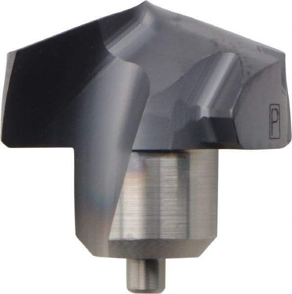 Kennametal - Series KenTIP, 14.5mm Diam Grade KCP15 140° Replaceable Drill Tip - Carbide, AlTiN Finish, S Seat Size - Eagle Tool & Supply