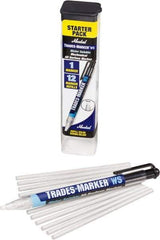 Markal - White All Purpose Wax Crayon - Flat Tip - Eagle Tool & Supply