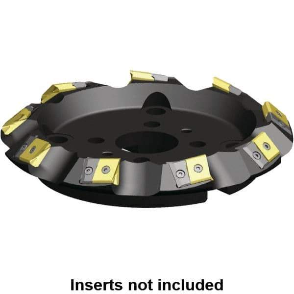 Kennametal - 10" Cut Diam, 17.15mm Max Depth, 2-1/2" Arbor Hole, 9 Inserts, LPNU 86.. Insert Style, Indexable Copy Face Mill - MEGA Cutter Style, 8,850 Max RPM, 2-3/8 High, Series MEGA - Eagle Tool & Supply