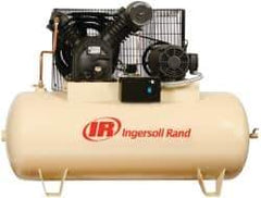 Ingersoll-Rand - 10 hp, 120 Gal Stationary Electric Horizontal Screw Air Compressor - Three Phase, 175 Max psi, 35 CFM, 460 Volt - Eagle Tool & Supply