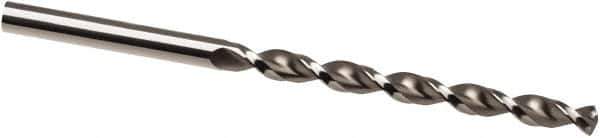 Guhring - 10.6mm, 130° Point, Parabolic Flute, High Speed Steel Taper Length Drill Bit - Bright Finish, 121mm Flute Length, 184mm OAL, Series 501 - Eagle Tool & Supply