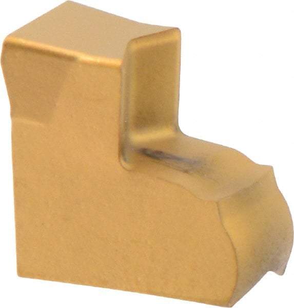 Iscar - TAG4 IC830 Grade, 0.1575" Cutting Width, Carbide Cutoff Insert - Neutral Lead Angle, 0.0094" Cnr Rad, AlTiN/TiN Coated, Single End - Eagle Tool & Supply