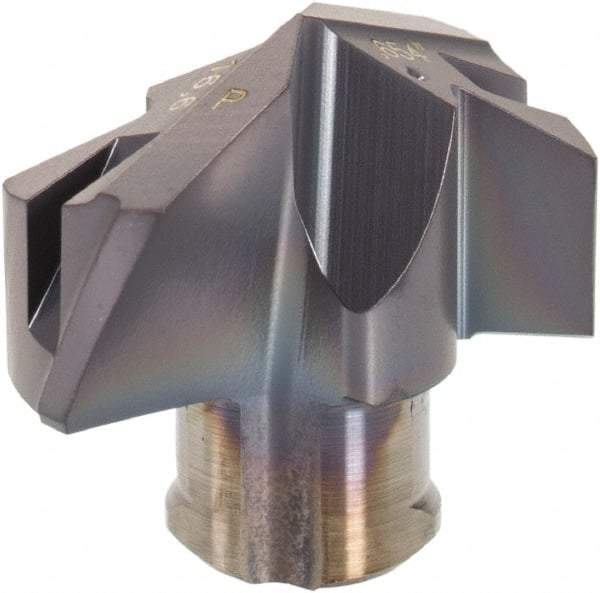 Iscar - Series ICP, 16.61mm Diam Grade IC908 140° Replaceable Drill Tip - Carbide, TiAlN Finish, 16 Seat Size - Eagle Tool & Supply