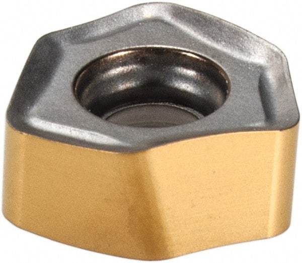 Iscar - H600 WXCU05T312 HP Grade IC330 Carbide Milling Insert - TiCN/TiN Finish, 0.165" Thick, 0.328" Inscribed Circle, 1.19mm Corner Radius - Eagle Tool & Supply