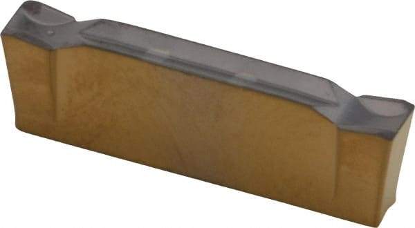 Iscar - DGN3102 C IC808 Grade, 0.122" Cutting Width, Carbide Cutoff Insert - Neutral Lead Angle, 0.008" Cnr Rad, Single End - Eagle Tool & Supply