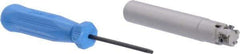 Iscar - 1/2" Cut Diam, 0.197" Max Depth of Cut, 1/2" Shank Diam, 3-1/4" OAL, Indexable Square Shoulder End Mill - Cylindrical Shank, 90° Lead Angle, Through Coolant, Series SumoMill - Eagle Tool & Supply