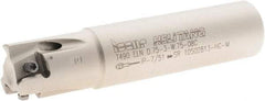 Iscar - 3/4" Cut Diam, 0.315" Max Depth of Cut, 3/4" Shank Diam, 3.38" OAL, Indexable Square Shoulder Helical End Mill - Weldon Shank, 90° Lead Angle, Through Coolant, Series Helitang - Eagle Tool & Supply