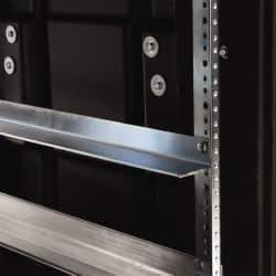 SKB Corporation - Tool Box Steel Rack Accessories - 2" Wide x 1-1/4" Deep x 19-1/2" High, Black, For 20" Shock Racks - Eagle Tool & Supply