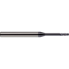 Harvey Tool - 0.04" Diam, 0.12" LOC, 4 Flute Solid Carbide Ball End Mill - Exact Industrial Supply