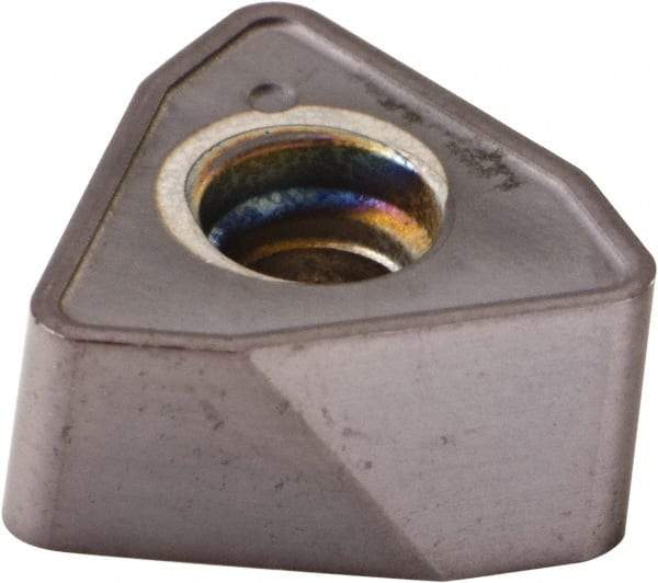 Kennametal - WOEJ090512 Grade KC522M Carbide Milling Insert - AlTiN Finish, 0.215" Thick, 0.351" Inscribed Circle, 1.22mm Corner Radius - Eagle Tool & Supply