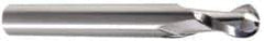 Onsrud - 3/16" Cutting Diam x 1/2" Length of Cut, 2 Flute, Upcut Spiral Router Bit - Uncoated, Right Hand Cut, Solid Carbide, 2-1/2" OAL x 1/4" Shank Diam, Ball End Taper, 30° Helix Angle - Eagle Tool & Supply