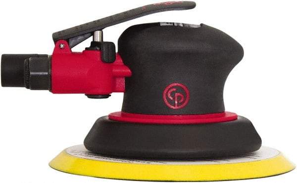 Chicago Pneumatic - 12,000 OPM, 8 CFM Air Consumption, Palm Air Orbital Sander - Round Pad, 1/4" Inlet - Eagle Tool & Supply