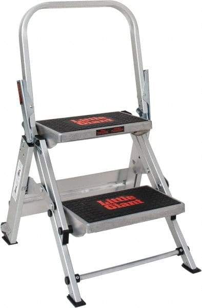 Little Giant Ladder - 2 Steps, 1-1/2' High, Type IA Rating, Aluminum Step Ladder - 300 Lb Capacity, 21" Base Width - Eagle Tool & Supply