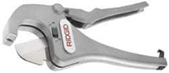 Ridgid - 1/2" to 1-5/8" Pipe Capacity, Ratcheting Tube & Pipe Cutter - Cuts Plastic, Rubber, PVC, CPVC - Eagle Tool & Supply