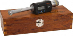 Mitutoyo - 0.65" to 0.8", IP65, TiN Finish, Electronic Inside Micrometer - 0.00005" Resolution, 0.0001" Accuracy - Eagle Tool & Supply