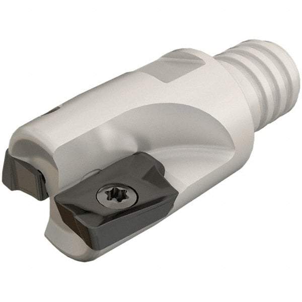Iscar - 3/4" Cut Diam, 0.39" Max Depth of Cut, 0.96" OAL, Indexable Square Shoulder End Mill - HM90 AP.. 1003.. Inserts, T12 Modular Connection, 90° Lead Angle, Series Heli2000, Multimaster - Eagle Tool & Supply