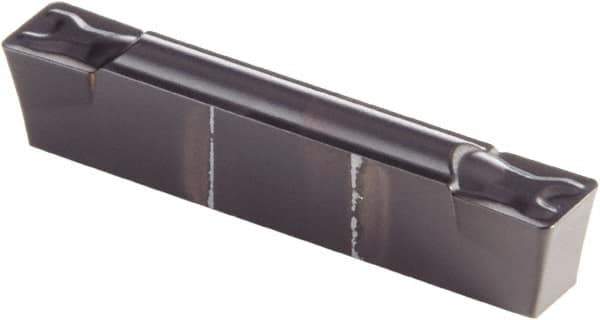Kennametal - 0305G GMN Grade KCP10, 3.05mm Cutting Width Carbide Grooving Insert - 3.51mm Max Depth of Cut, Neutral, 0.41mm Corner Radius, TiCN/Al2O3 Finish - Eagle Tool & Supply