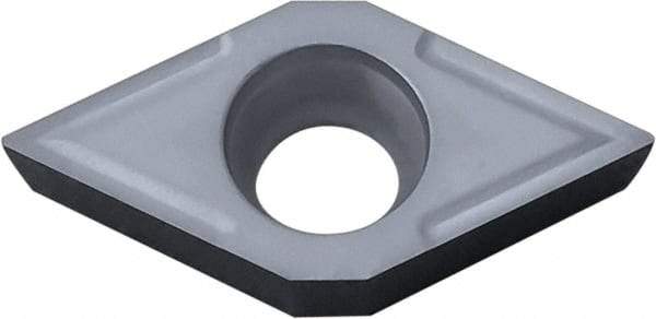 Kyocera - DCGT21502 Grade TC40 Cermet Turning Insert - 55° Diamond, 1/4" Inscr Circle, 0.093" Thick, 0.0039" Corner Radius - Eagle Tool & Supply