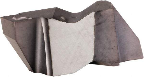 Kennametal - 3156NF K Grade KCU25, 3.96mm Cutting Width Carbide Grooving Insert - 3.81mm Max Depth of Cut, Left Hand, 0.19mm Corner Radius, AlTiN Finish - Eagle Tool & Supply