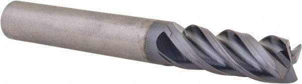 Kennametal - 3/8", 4 Flute, Single End, Solid Carbide, Corner Chamfer End Mill - 3" OAL, 38° Helix, Right Hand Flute, 1" LOC, Right Hand Cut - Eagle Tool & Supply