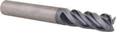Kennametal - 3/8", 4 Flute, Single End, Solid Carbide, Corner Chamfer End Mill - 3" OAL, 38° Helix, Right Hand Flute, 1" LOC, Right Hand Cut - Eagle Tool & Supply