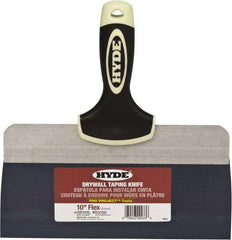 Hyde Tools - 10" Wide Spring Blade Tempered Steel Taping Knife - Flexible, Soft Grip Plastic Overmold Handle, 10-1/2" OAL - Eagle Tool & Supply