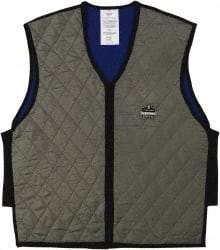 Ergodyne - Size L, Gray Cooling Vest - 38 to 42" Chest, Zipper Front, Nylon - Eagle Tool & Supply