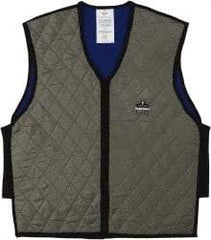 Ergodyne - Size L, Gray Cooling Vest - 38 to 42" Chest, Zipper Front, Nylon - Eagle Tool & Supply