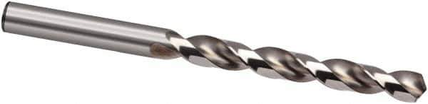 Guhring - 8.8mm 130° High Speed Steel Jobber Drill - Bright Finish, Right Hand Cut, Spiral Flute, 125mm OAL, Cone Relief Point - Eagle Tool & Supply