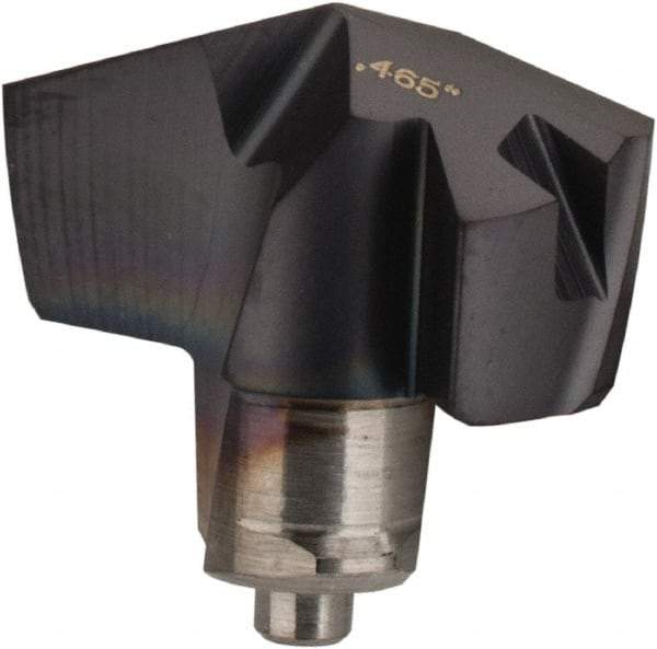 Iscar - Series ICM, 0.465" Diam Grade IC908 140° Replaceable Drill Tip - Carbide, TiAlN Finish, 11 Seat Size, Through Coolant - Eagle Tool & Supply