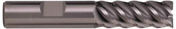 Kennametal - 1/4", 6 Flute, Single End, Solid Carbide, 0.016" Corner Radius End Mill - 2-1/2" OAL, 20° Helix, Right Hand Flute, 0.013" LOC, Right Hand Cut, 3/4" Extended Reach - Eagle Tool & Supply