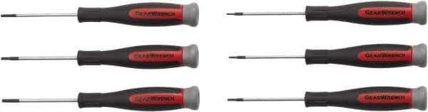 GearWrench - 6 Piece Torx Screwdriver Set - Blade Sizes: Length 2-1/2, Bit Sizes: Torx T5, T6, T7, T8, T9 & T10 - Eagle Tool & Supply