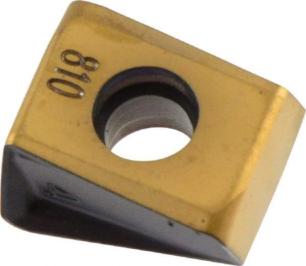 Iscar - T490 LNHT080408 Grade IC810 Carbide Milling Insert - AlTiN/TiN Finish, 0.2819" Thick, 0.8mm Corner Radius - Eagle Tool & Supply