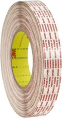 3M - 1" x 60 Yd Rubber Adhesive Double Sided Tape - 6 mil Thick, Polypropylene Film Liner, Series 476XL - Eagle Tool & Supply